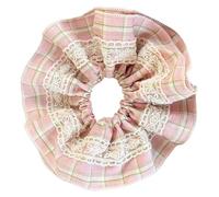 Large Intestine Hair Rings Scrunchies Big Flower Hair Rope Lace LHeadbands Hair Accessory For Daily And Party Wear Fashion Styling Hair Rope