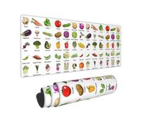 Large Introduction of Various Vegetables Print Mouse Pad Office Desk Mat Keyboard pad for Gaming Office & Home,30 x 80 cm.