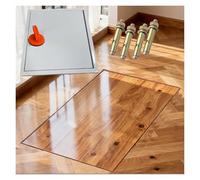 Large Invisible Basement Door Replacement, Recessed Floor Access Hatch for Basement/Wine Cellar/Crawl Space/Wood Flooring with Suction Cups Opener, Load 500KG(75x70cm/30x28in)