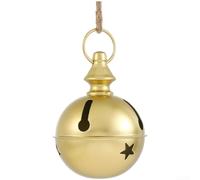 Large Iron Christmas Bell Ornaments for Tree Hanging Decor | for durable Iron Craft, Classic Bell Shape, Vibrant-Red/gold/green, 14-16cm Size, For Tree, Mantel, Tabletop-Display