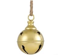 Large Iron Christmas Bell Ornaments for Tree Hanging Decor | for durable Iron-Craft, Classic Bell Shape, Vibrant Red/gold/green, 14-16cm Size, For Tree, Mantel, Tabletop-Display