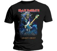(Large) Iron Maiden 'Eddie On Bass' (Black) T-Shirt