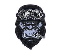 Large Iron-On Biker Gorilla Patch | Motorcycle Cowl Embroidery, Ironable Jacket Patch, Rocker Badges - Finally Home