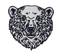 Large Iron-on Polar Bear Head Patch | Snow Animals ironable Patch, Embroidery Patch, White ice Bear Badges Finally Home