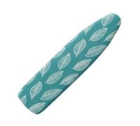 Large Ironing Board Covers 150 X 50 Apple Green White Leaves Scorch Resistant With Thick Felt Padding Elasticated Edge ,Polyester Cotton Non Slip Design For Smooth & Efficient Ironing At Home