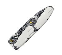 Large Ironing Board Covers 150 X 50 Black White Graffiti Yellow Eyes Scorch Resistant With Thick Felt Padding Elasticated Edge ,Polyester Cotton Non Slip Design For Smooth & Efficient Ironing At Home