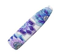 Large Ironing Board Covers 150 X 50 Blue Purple Flower Scorch Resistant With Thick Felt Padding Elasticated Edge ,Polyester Cotton Non Slip Design For Smooth & Efficient Ironing At Home