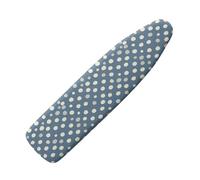 Large Ironing Board Covers 150 X 50 Blue White Small Dots Scorch Resistant With Thick Felt Padding Elasticated Edge ,Polyester Cotton Non Slip Design For Smooth & Efficient Ironing At Home