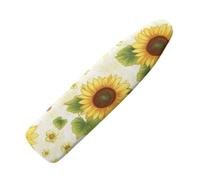 Large Ironing Board Covers 150 X 50 Bright Yellow Flower Scorch Resistant With Thick Felt Padding Elasticated Edge ,Polyester Cotton Non Slip Design For Smooth & Efficient Ironing At Home