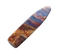 Large Ironing Board Covers 150 X 50 Brown Mountain Scorch Resistant With Thick Felt Padding Elasticated Edge ,Polyester Cotton Non Slip Design For Smooth & Efficient Ironing At Home