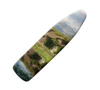 Large Ironing Board Covers 150 X 50 Green Yellow House Scorch Resistant With Thick Felt Padding Elasticated Edge ,Polyester Cotton Non Slip Design For Smooth & Efficient Ironing At Home
