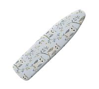Large Ironing Board Covers 150 X 50 Grey Blue Brown Owl Scorch Resistant With Thick Felt Padding Elasticated Edge ,Polyester Cotton Non Slip Design For Smooth & Efficient Ironing At Home