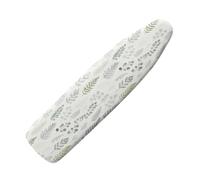 Large Ironing Board Covers 150 X 50 Light Gray Light Green Plants Scorch Resistant With Thick Felt Padding Elasticated Edge ,Polyester Cotton Non Slip Design For Smooth & Efficient Ironing At Home