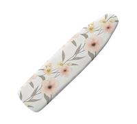 Large Ironing Board Covers 150 X 50 Light Yellow Pink Petals Scorch Resistant With Thick Felt Padding Elasticated Edge ,Polyester Cotton Non Slip Design For Smooth & Efficient Ironing At Home