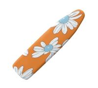 Large Ironing Board Covers 150 X 50 Orange White Petals Scorch Resistant With Thick Felt Padding Elasticated Edge ,Polyester Cotton Non Slip Design For Smooth & Efficient Ironing At Home