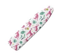 Large Ironing Board Covers 150 X 50 Pink Black Animal Green Scorch Resistant With Thick Felt Padding Elasticated Edge ,Polyester Cotton Non Slip Design For Smooth & Efficient Ironing At Home