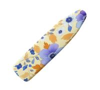 Large Ironing Board Covers 150 X 50 Purple Orange Flowers Scorch Resistant With Thick Felt Padding Elasticated Edge ,Polyester Cotton Non Slip Design For Smooth & Efficient Ironing At Home