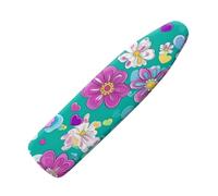 Large Ironing Board Covers 150 X 50 Purple White Flowers Scorch Resistant With Thick Felt Padding Elasticated Edge ,Polyester Cotton Non Slip Design For Smooth & Efficient Ironing At Home