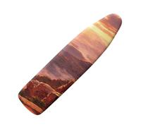 Large Ironing Board Covers 150 X 50 Red Brown Mountain Sky Scorch Resistant With Thick Felt Padding Elasticated Edge ,Polyester Cotton Non Slip Design For Smooth & Efficient Ironing At Home