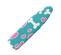 Large Ironing Board Covers 150 X 50 White Bone Scorch Resistant With Thick Felt Padding Elasticated Edge ,Polyester Cotton Non Slip Design For Smooth & Efficient Ironing At Home
