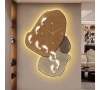 Large Irregular Stone Shape Wall Clock, Unique Design for Home Decoration, Living Room