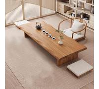 Large Japanese Wooden Low Coffee Table for Living Room 100x50x35CM 5CM Thick Desktop Perfect for Floor Seating Tea & Dining Chair Not Included