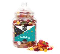 (Large Jar 1700gm) Happy Birthday Sweet Gift Jar Jelly Mix Sweets