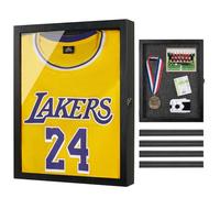 Large Jersey Frame Display Case, Black Shadow Box Frame 13X17 with Slot, for Graduation/Pet/Medal/Coin/Wedding Keepsakes, Anniversary/Birthday/Bridal/Engagement/Wedding Registry/House Warming Gifts