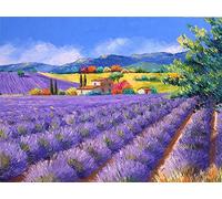 Large Jigsaw Wooden Adult Puzzle,Beautiful Purple Lavender Manor Plant Puzzle.-1000 Piece