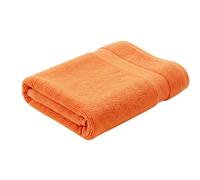 Large Jumbo Bath Sheet with Hanging Loop (75x150cm) - Luxury 100% Egyptian Cotton XL Towel Highly Absorbent & Quick Dry Hotels Quality Big Bathrooms Towels Set (1Pcs - Cotton Towel, Orange)