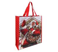Large Jumbo Christmas Bags Xmas Presents Woven 40cm x 34cm Gift Bag - Reusable Present Bag/Shoppe - Santa (1)
