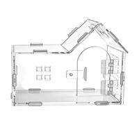 Large Jumping Spider Acrylic Enclosure, Clear Acrylic Spider Habitat Box with Adsorptive Door and Feeding Hole, Ventilated Small Reptile Terrarium for Small Lizard, Snail, Cricket, Mantis