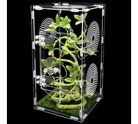Large Jumping Spider Enclosure, Tarantula Enclosure with Front Opening Door, Spider Enclosure for mantises, Lizards, Frogs and Insects. (6x6x12 Inch, Assemble)