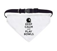 Large 'Keep Calm and Play Bowls' Dog/Cat/Pet Bandana (PD00066126)