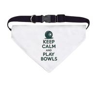 Large 'Keep Calm and Play Bowls' Dog/Cat/Pet Bandana (PD00066128)