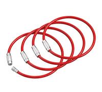 Large Key Ring Cable Wire Car Keychains Keyrings Loop Heavy Duty Tag Keepers Tough Binding Carabiner Rings Holder Stainless Steel Durable Organize by Silipac