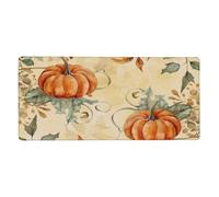 Large Keyboard Mouse Pad for Desk, Harvest Pumpkin Fall Autumn Thanksgiving Stitched Edges Mouse Mat Desk Pad 35.5 x 16 in Mouse Pads for Computer Laptop Office Decor