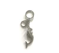 LARGE KEYRING - Mermaid - Antique Silver Plated. Split Ring And Trigger Clasp. Key Ring.