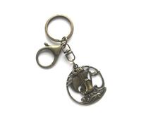 LARGE KEYRING - Sailing Ship - Antique Bronze Plated. Split Ring And Trigger Clasp. Key Ring. Sailing Ship Pirate