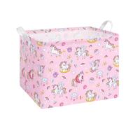 Large Kids Storage Baskets with Handles Nursery Organizer Bins Unicorn