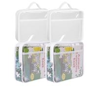 Large Kids Toy Storage Bag - Durable Waterproof Foldable Organizer, Portable Playroom Cleanup Solution for Toys, Books, Art Supplies (Eco-Friendly Material, White