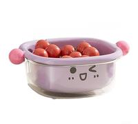 Large Kitchen Drain Basket 29cm for Fruit Veg Washing(purple)