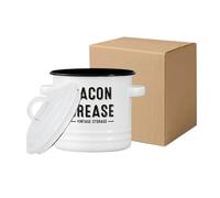 Large Kitchen Storage Containers Enamel Food Jars with Lids Airtight Pantry Organization for Flour Rice Pasta and Dry Goods Durable Stylish Refrigerator (White, 12X6CM)