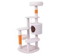 Large Kitty Adult Cat Tree, Indoor Pets Tower with Funny Toys, Multi Level Pussy Furniture Condo with Perch Spacious, Activity Center Play House for 1 3 Cats(55cm)