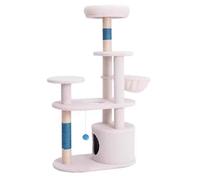 Large Kitty Adult Cat Tree, Indoor Pets Tower with Funny Toys, Multi Level Pussy Furniture Condo with Perch Spacious, Activity Center Play House for 1 3 Cats(65cm)