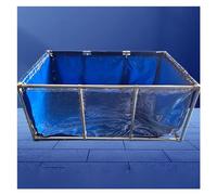 Large Koi Fish Pond with Transparent Viewing Panel, Durable PVC Canvas, Steel Frame, Drain Valve - Ideal for Ornamental Fish, Large Aquarium Pool, Outdoor Garden Decor