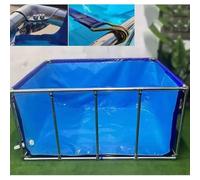 Large Koi Pond for Fish Breeding Above Ground Aquarium Pool with Transparent Window DurableCanvas Liner & Steel Frame Ideal for Aquatic Life 100x60x51cm