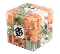 Large Labyrinth 3D Maze Cube - 3x3 Logical Challenge Maze Cube Puzzle Toy for Adults, Stress Relief & Logic Development, Educational Focus Game Gift For Home Family Gatherings (Orange)