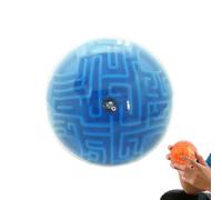 Large Labyrinth 3D Maze Cube, 3x3 Maze Puzzle Cube Toy with Logical Challenge, Stress Relief, Logic Development & Spatial Awareness Brain Training (Blue)