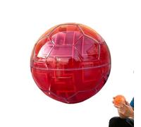 Large Labyrinth 3D Maze Cube, 3x3 Maze Puzzle Cube Toy with Logical Challenge, Stress Relief, Logic Development & Spatial Awareness Brain Training (Red)